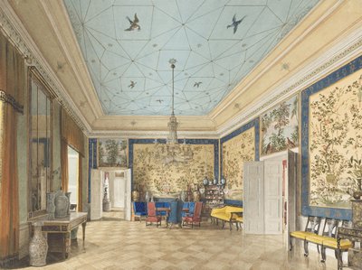 La sala china en el Palacio Real, Berlín de Eduard Gaertner